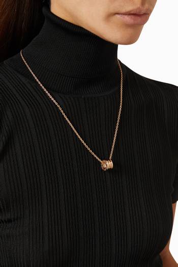 hover state of B.zero1 Pendant Necklace in 18kt Rose Gold