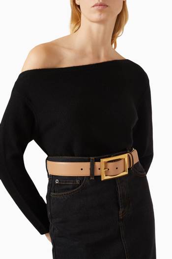 hover state of Arlie Buckle Belt in Leather