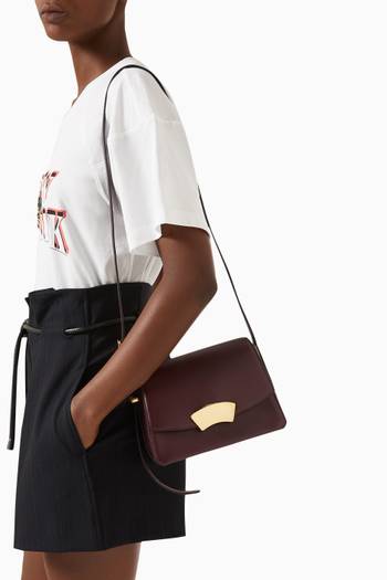 hover state of ID Shoulder Bag in Smooth Leather