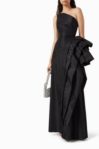 hover state of One-shoulder Ruffled-detail Gown