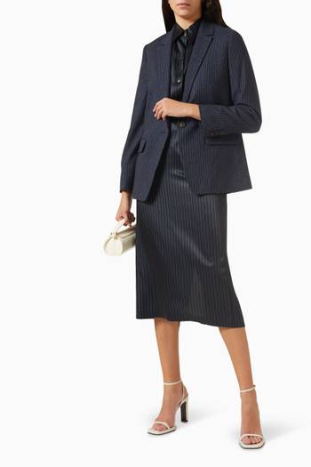 hover state of Pinstripe Blazer in Flannel