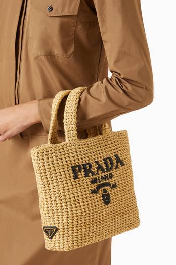 hover state of Small Logo Crochet Tote Bag