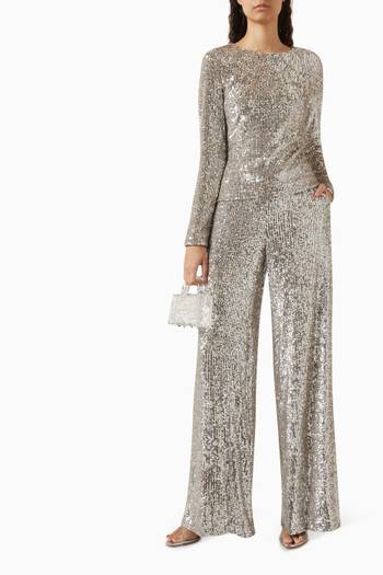 hover state of Wide-leg Pants in Sequin Tulle