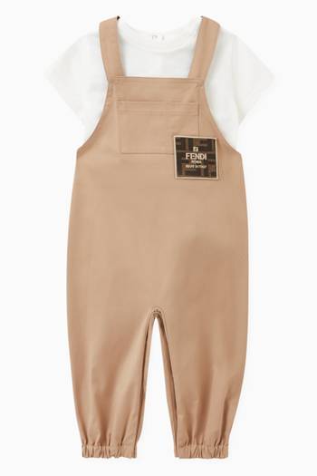 hover state of Logo Patch Jumpsuit in Cotton