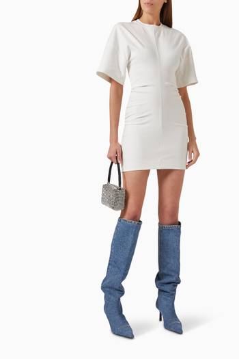 hover state of Draped Mini Dress in Jersey