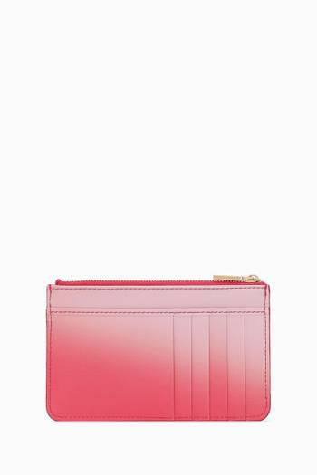 hover state of Medium Logo Card Holder in Ombré-print Leather
