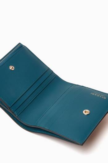 hover state of Logo Infinitum Compact Wallet in Calfskin