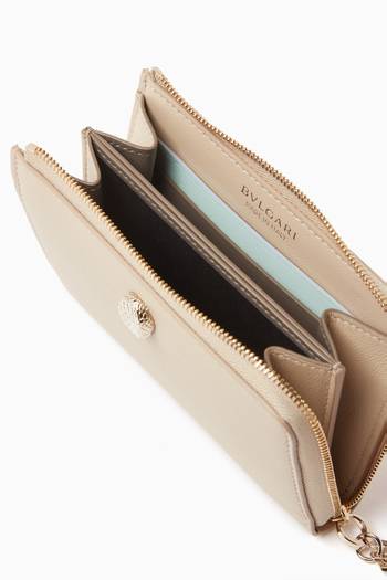 hover state of Serpenti Forever Zip Wallet in Calf Leather
