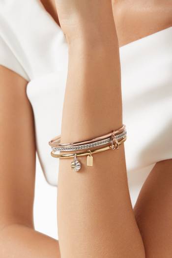 hover state of Signature Charm Bangle, Set of 3