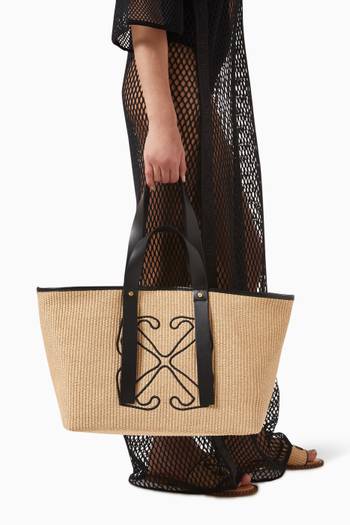 hover state of Medium Day Off Tote Bag in Raffia
