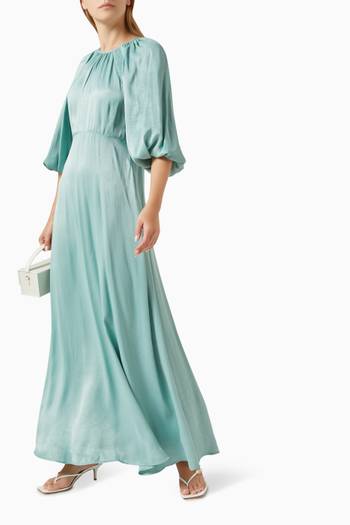 hover state of Maxi Dress in Crepe Satin