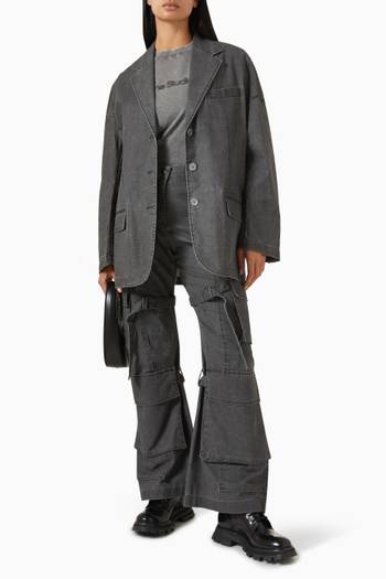hover state of Single-breasted Suit Jacket in Cotton-canvas