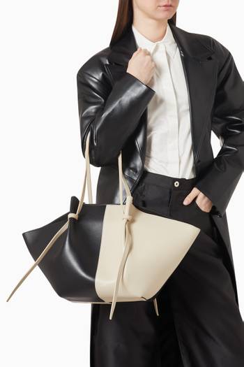 hover state of Large Mochi Tote Bag in Smooth Leather