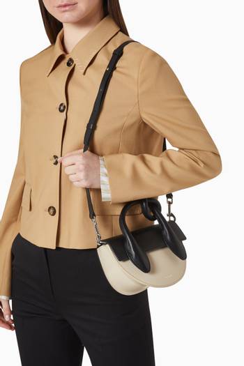 hover state of Small Pretzel Shoulder Bag in Leather