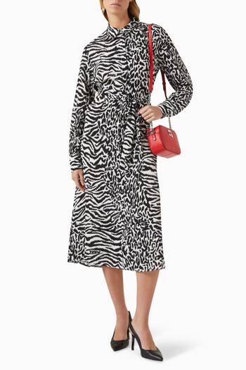 hover state of Animal-print Shirt Dress in Viscose