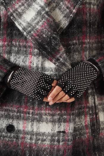 hover state of K/Evening Crystal-Embellished Gloves in Goatskin