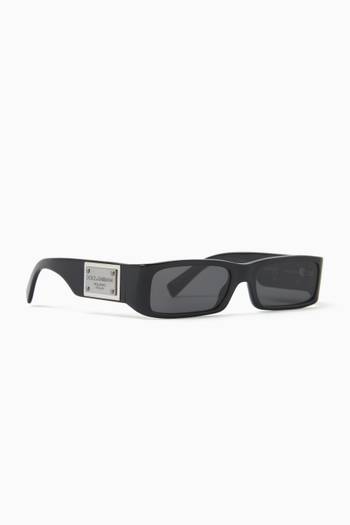 hover state of Rectangle Sunglasses in Acetate