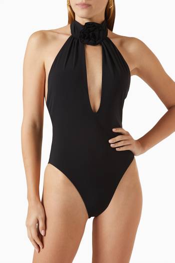 hover state of Halterneck One-piece Swimsuit