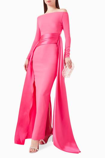 hover state of Irma Maxi Dress in Crepe