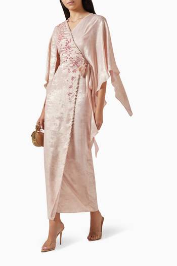 hover state of Embellished Morrocan Wrap Dress
