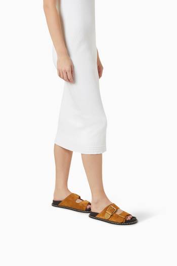 hover state of Rebecca Slide Sandals in Suede