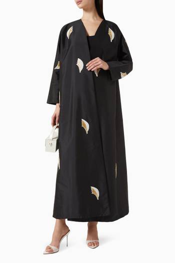 hover state of Bead-embellished Abaya in Taffeta