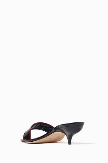 hover state of Helamu 50 Mule Sandals in Patent Leather