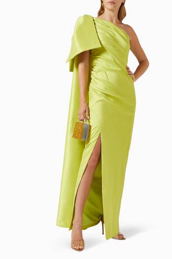 hover state of Alessandra One-shoulder Maxi Dress in Satin