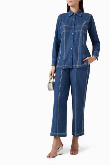 hover state of Oakley Embroidered Shirt & Pants Set in Denim