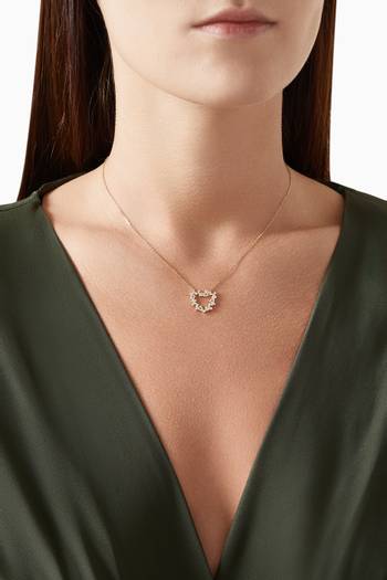 hover state of Hobb Diamond Heart Necklace in 18kt Gold