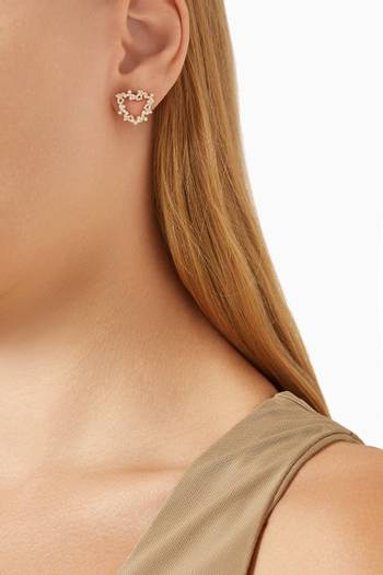 hover state of "Hobb/ Love" Diamond Earrings in 18k Gold