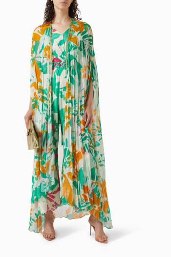 hover state of Printed Jumpsuit Set in Chiffon