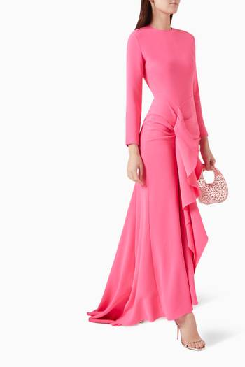 hover state of Nia Maxi Dress in Crepe