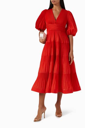 hover state of Pleated Midi Dress