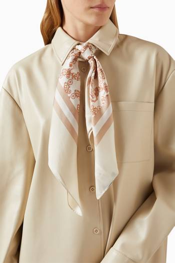 hover state of Horse & Carriage-print Square Scarf in Silk