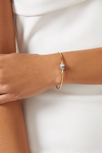 hover state of Quatre Classique Blue Edition Diamond Bracelet in 18kt Gold