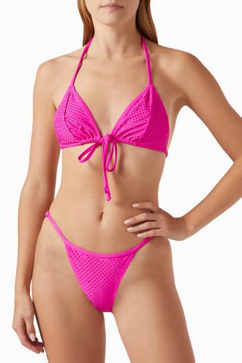 hover state of Perfect Fit Crystal Bikini Bottoms