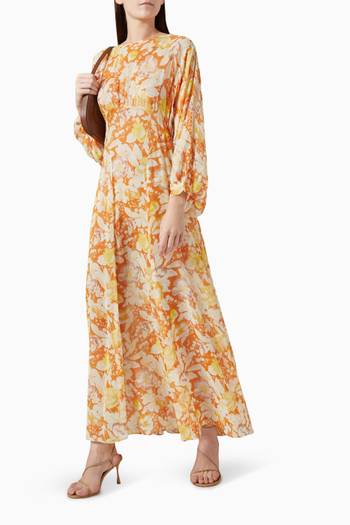 hover state of Oliana Maxi Dress in Silk Georgette