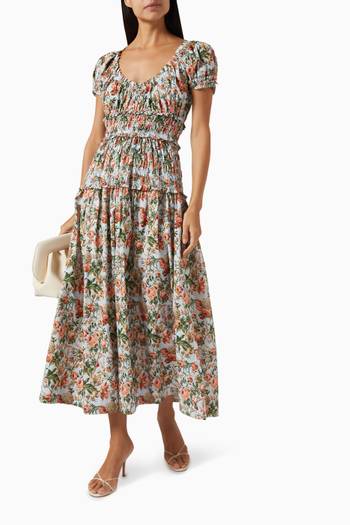 hover state of Leanne Midi Dress in Organic-cotton