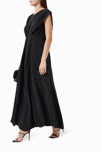 hover state of Belted Maxi Dress in Cupro