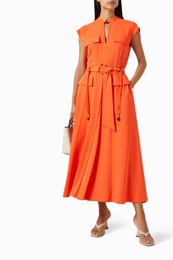 hover state of Belted Midi Dress