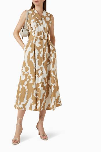 hover state of Printed Shirt Dress in Rayon-blend