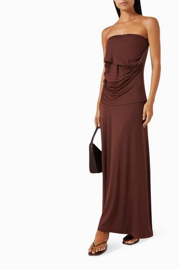 hover state of Flute Maxi Skirt in Stretch-lyocell