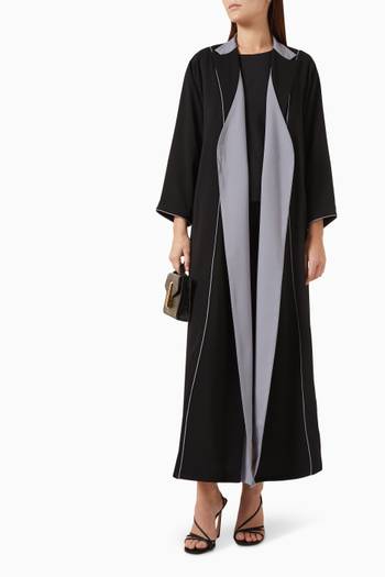 hover state of Two-tone Couture Abaya in Crepe