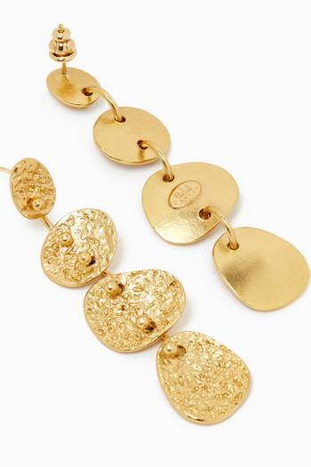 hover state of Eclipse Earrings in 24kt Gold-plated Metal