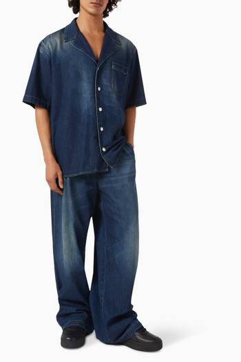 hover state of Bowling Shirt in Denim Chambray