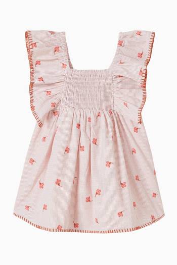 hover state of Songbird Embroidered Dress in Cotton