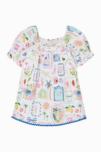 hover state of Summer Vacay Ric-rac Dress in Cotton