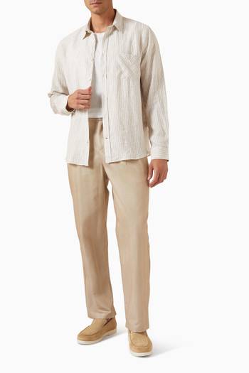 hover state of Telles Striped Shirt in Linen