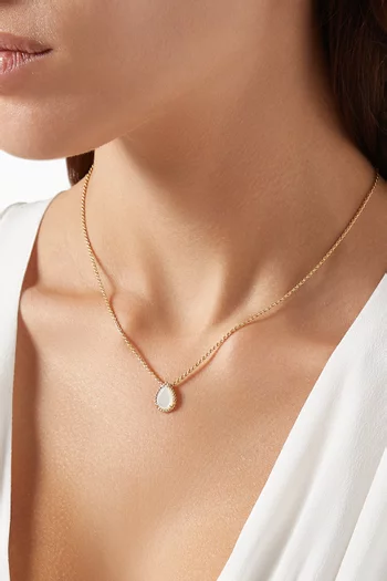 Serpent Bohème Pendant with Mother of Pearl in 18kt Yellow Gold, S Motif